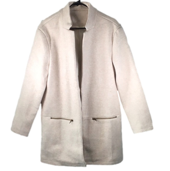 FAZORTEV Wool Blend Long Coat Jacket Sz Medium NWOT - Picture 1 of 5